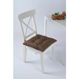 Altın Pamuk Beta Pofidik Kahve Bağcıklı 40x40 cm Sandalye Minderi