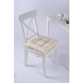 Altın Pamuk Beta Pofidik Krem Bağcıklı 40x40 CM Sandalye Minderi