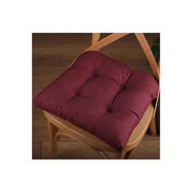 Altın Pamuk Gold Pofidik Bordo Özel Dikişli Bağcıklı 40x40 cm Sandalye Minderi