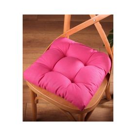 Altın Pamuk Gold Pofidik Fuşya Özel Dikişli Bağcıklı 40x40 cm Sandalye Minderi
