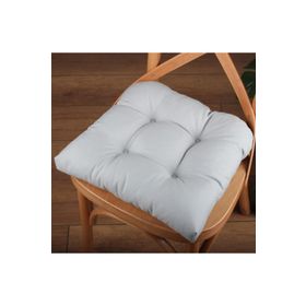 Altın Pamuk Gold Pofidik Gri Özel Dikişli Bağcıklı 40x40 cm Sandalye Minderi