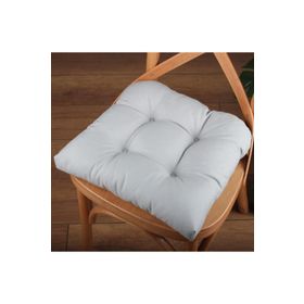 Altın Pamuk Gold Pofidik Gri Özel Dikişli Bağcıklı 40x40 cm Sandalye Minderi