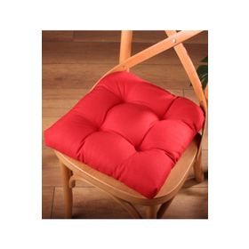 Altın Pamuk Gold Pofidik Kırmızı Özel Dikişli Bağcıklı 40x40 cm Sandalye Minderi