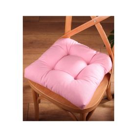 Altın Pamuk Gold Pofidik Pembe Özel Dikişli Bağcıklı 40x40 cm Sandalye Minderi