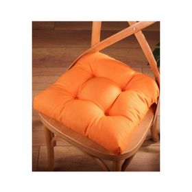 Altın Pamuk Gold Pofidik Turuncu Özel Dikişli Bağcıklı 40x40 cm Sandalye Minderi