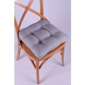 Altın Pamuk Lina Pofidik Özel Dikişli Bağcıklı Turuncu 40x40 cm Sandalye Minderi