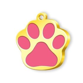 Altın Pati Altın Kaplama Pati Küçük Pembe Kedi Künyesi