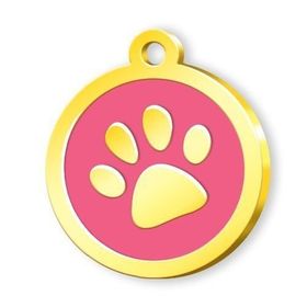 Altın Pati Altın Kaplama Pati Pembe Kedi Künyesi