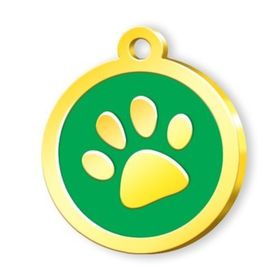 Altın Pati Altın Kaplama Pati Yeşil Kedi Künyesi