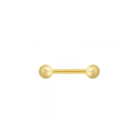 Altın Toplu Düz Kaş ve Dil Piercing