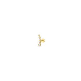 Altın Tragus Taşlı Piercing