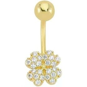Altın Yonca Göbek Piercing