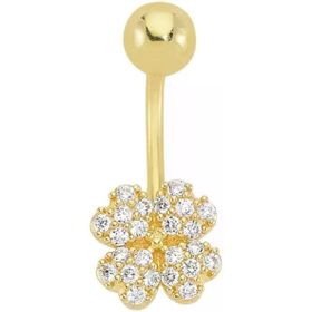 Altın Yonca Göbek Piercing