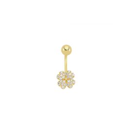 Altın Yonca Göbek Piercing