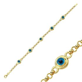 Altınbaş 0017769900024 Altın Nazar Boncuklu Şahmeran Bileklik