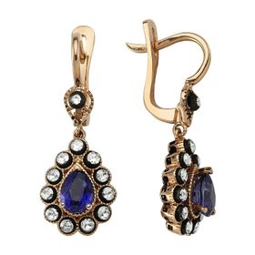 Altınbaş Elmas Safir Küpe