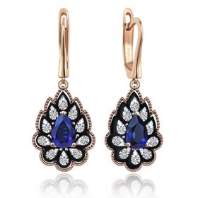 Altınbaş Elmas Safir Küpe