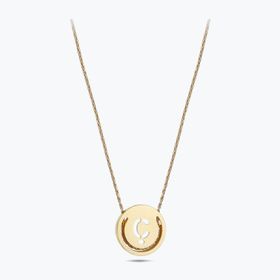 Altınbaş KLMK5023-24754 Altın C Harfi Kolye