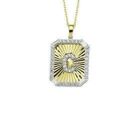 Altınbaş KLMK5023-24754 Altın C Harfi Kolye