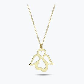 Altınbaş KLMK7095-24754 Kalpli Kanat Altın Kolye