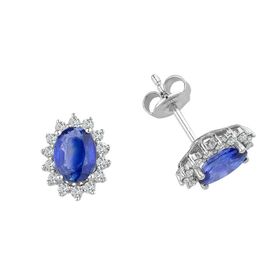 Altınbaş P319220 Pırlanta Safir Küpe
