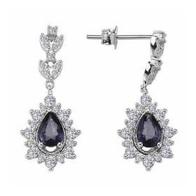 Altınbaş P319220 Pırlanta Safir Küpe