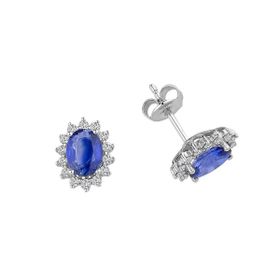 Altınbaş P319220 Pırlanta Safir Küpe