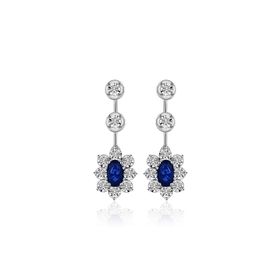 Altınbaş P319220 Pırlanta Safir Küpe