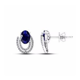 Altınbaş P344110 Pırlanta Safir Kadın Küpe