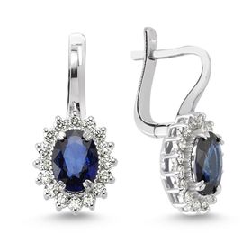 Altınbaş P344110 Pırlanta Safir Kadın Küpe