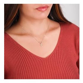 Altınbaş P367585 Pırlanta Ç Harfi Kadın Kolye