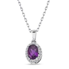 Altınbaş P394382 Pırlanta Ametist Taşlı Kolye