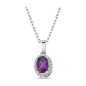Altınbaş P394382 Pırlanta Ametist Taşlı Kolye