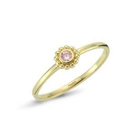 Altınbaş Pembe Taşlı Altın Yüzük