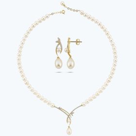 Altınbaş SET-TTKAS0586-24711 Altın İkili İnci Set