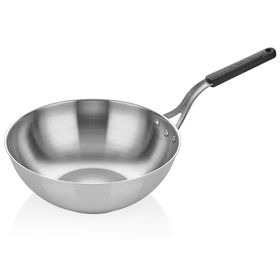 Altınbaşak 26 CM Silikonlu Sap Çelik Wok Tava