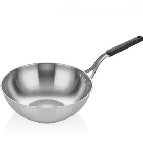 Altınbaşak 32 cm Silikonlu Sap Çelik Wok Tava