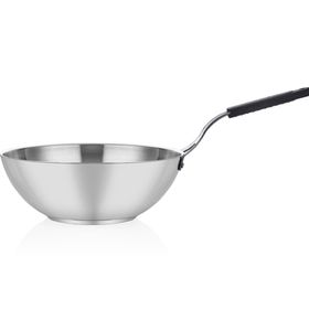 Altınbaşak 32 cm Silikonlu Sap Çelik Wok Tava