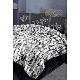 Altınbaşak Alchera Siyah Çift Kişilik Saten 200 x 220 CM Nevresim Takımı
