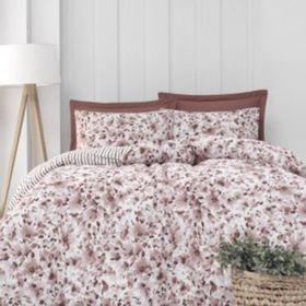 Altınbaşak Bice On Cinnamon 200x220 cm Ranforce Çift Kişilik Nevresim Takımı