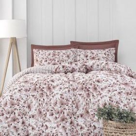 Altınbaşak Bice On Cinnamon 200x220 cm Ranforce Çift Kişilik Nevresim Takımı
