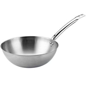Altınbaşak Çelik Gümüş Saplı 30 cm Wok Tava