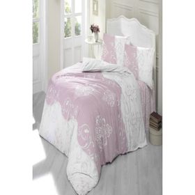 Altınbaşak Home Collection Pamuklu Ranforce Çift Kişilik Çeyizlik 200x220 cm Gül Kurusu Nevresim Takımı