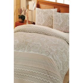Altınbaşak Home Collection Pamuklu Ranforce Çift Kişilik Çeyizlik 200x220 cm Krem Nevresim Takımı