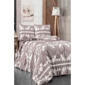Altınbaşak Home Collection Pamuklu Ranforce Çift Kişilik Çeyizlik Kutulu 200x220 cm Bej Nevresim Takımı