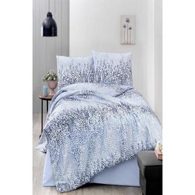 Altınbaşak Home Collection Pamuklu Ranforce Çift Kişilik Çeyizlik Kutulu 200x220 cm İndigo Beyaz Nevresim Takımı