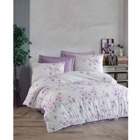Altınbaşak Lava Puce Çift Kişilik 200x220 cm Beyaz Nevresim Takımı