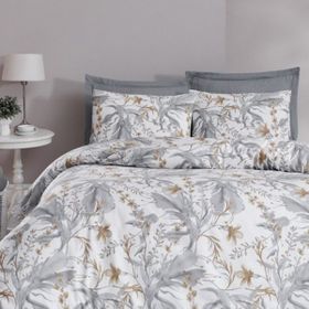 Altınbaşak Luxart Amy Coin 200x220 cm Gri Çift Kişilik Pamuklu Nevresim Takımı