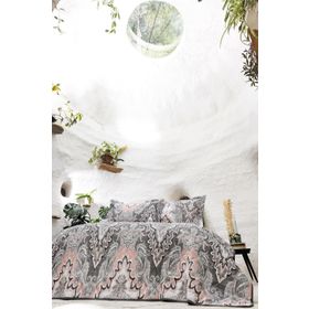 Altınbaşak Luxart Tegan Gris Pamuklu Çift Kişilik Nevresim Takım
