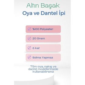 Altınbaşak Royaleks No: 131 3 Adet 20 gr Oya ve Dantel İpi